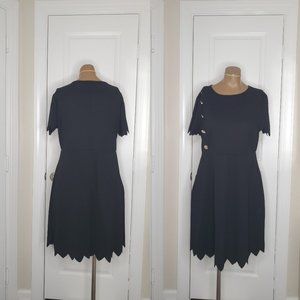 Black Dress with Button Detailing